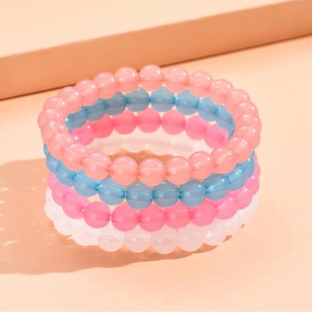 4pcs Solid Beaded Bracelet